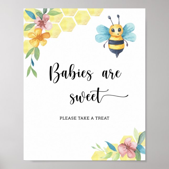 Poster Bebê - bebês são doces  (Frente)