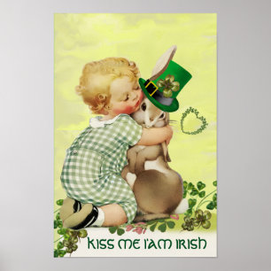 Pôster BEBÊ BONITO que ABRAÇA o dia de St Patrick do