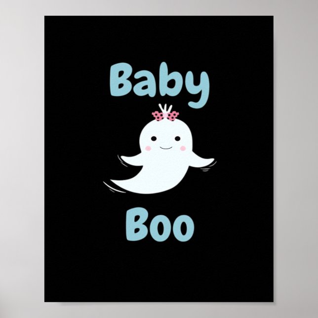Poster Bebê Boo Cute Halloween Crianças Ou Casais Present (Frente)