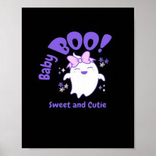 Poster Bebê Boo! Doce e Toddler Halloween Design