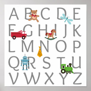Pôster Bebê Boy Alphabet
