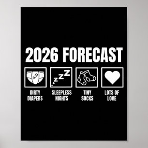 Poster Bebê Chegando Em Breve 2026 Anúncio de Gravidez Pr