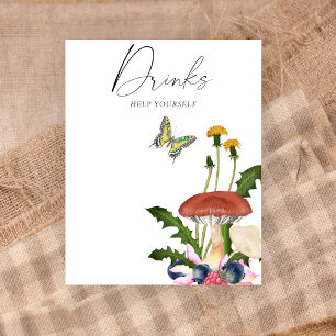 Poster BEBÊ CHUVA DE COGUMELOS SELVAGENS Drinks
