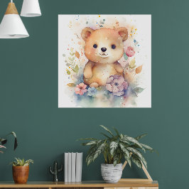 Poster Bebê da Floresta Fria Bonita Pingue Arte Enfermeir
