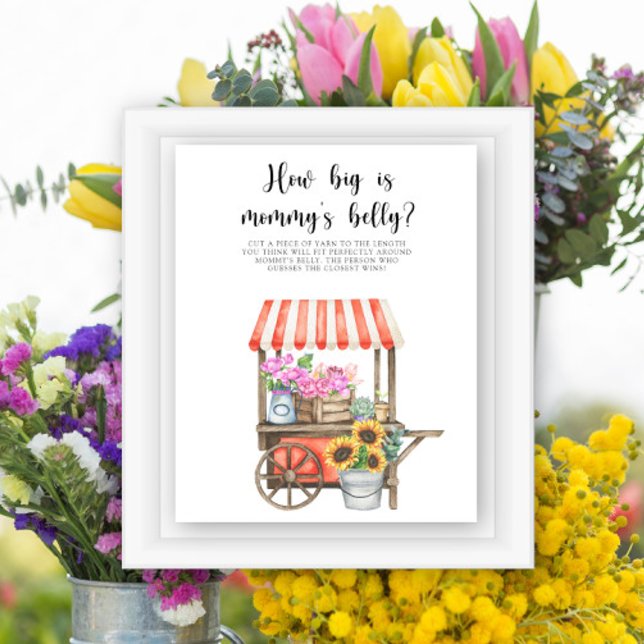 Poster Bebê das flores - quão grande é o jogo da barriga  (Criador carregado)