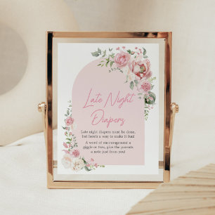 Poster Bebê de Arca Floral em Bloomia Fraldas Noturnas Ta