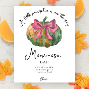 Poster Bebê de arco de abóbora, barra de Momosa para chá