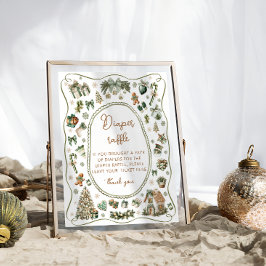 Poster Bebê de inverno Está Frio Fora da Fralda Raffle