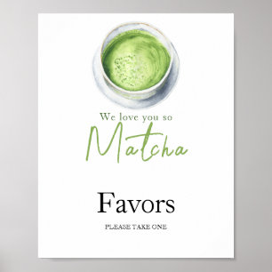 Poster Bebê de Matcha Latte chá de bebê - Por favor, leve