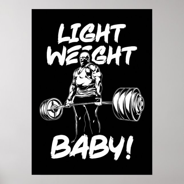 Poster Bebê De Peso Leve - Motivação De Workout De Gym (Frente)