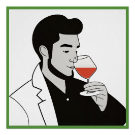 Pôster Bebê de vinho Poster brilhante