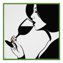 Pôster Bebê de vinho Poster brilhante