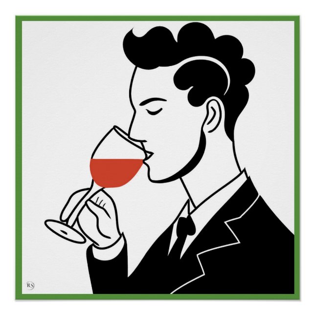Pôster Bebê de vinho Poster brilhante (Frente)