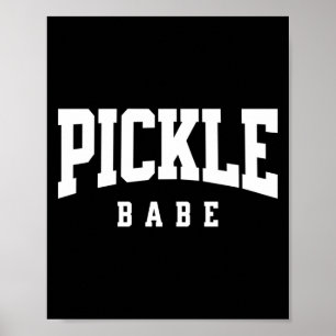 Poster Bebê do pickleball para menina jogadora de pickle