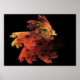 Poster Bebê Dragão Arte Fractal