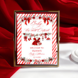 Poster Bebê É Frio Fora Chá de fraldas Bem-vindo