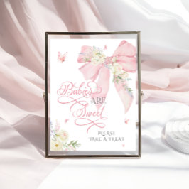 Poster Bebê em Bloom Bebês Rosa Floral Arcos São Doces