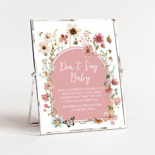 Poster Bebê em Bloom Flor Selvagem Não Diga Amor
