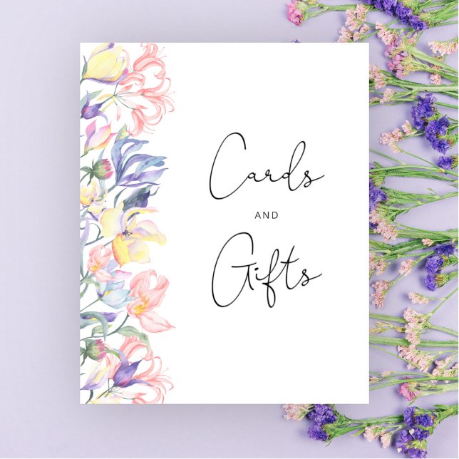 Poster Bebê em chás de fraldas de flores Cartões e presen (Criador carregado)