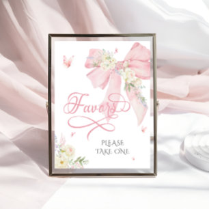 Poster Bebê em Flor Bebê Elegante Favor de Chá de Bebê Ar