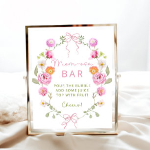 Poster Bebê em Flores de Sangue Arco Rosa Bar Momosa