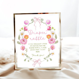 Poster Bebê em Sangue Fralda cor-de-rosa Raffle