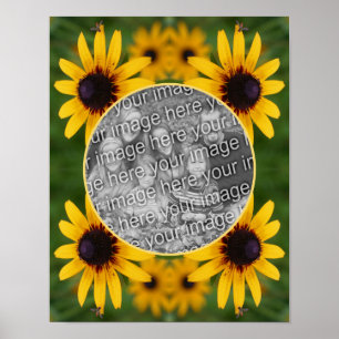 Poster Bebê Em Susan Flower De Olho Negro Adicione Sua Fo