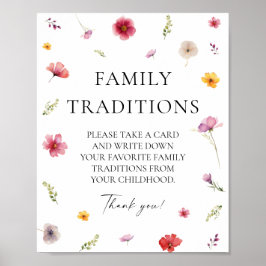 Poster Bebê em Tradição da Família Floral de Chás de fral