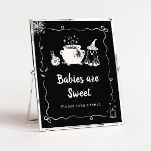 Poster Bebê está a caminho Sinal de Bebês de Halloween sã