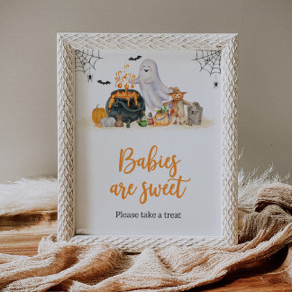 Poster Bebê está Brewando Bebês Fantasmas são Doces Sinal