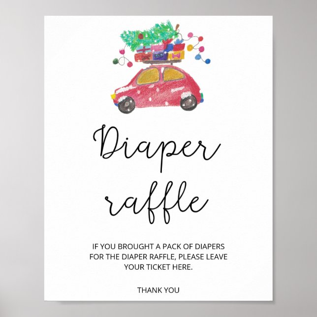 Poster Bebê, está frio fora da rifa de fralda (Frente)