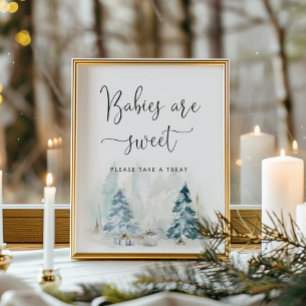 Poster Bebê está frio lá fora Os bebês são doces