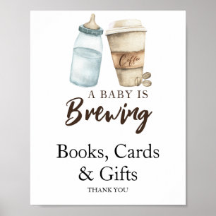 Poster Bebê está preparando café Livros Cartões e present
