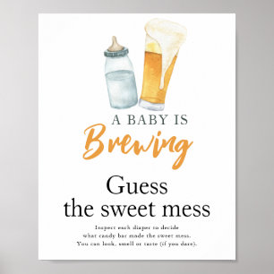 Poster Bebê está preparando cerveja, adivinha a doce bagu