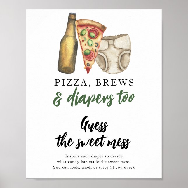 Poster Bebê está preparando cerveja, adivinha a doce bagu (Frente)