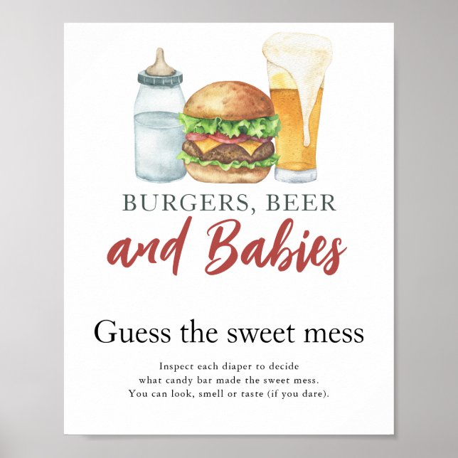 Poster Bebê está preparando cerveja Adivinhe a bagunça do (Frente)
