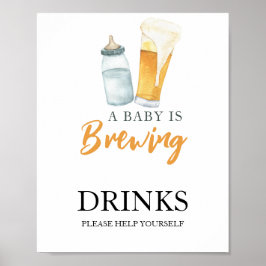 Poster Bebê está preparando cerveja Bebidas