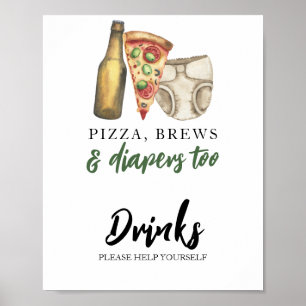 Poster Bebê está preparando cerveja Bebidas