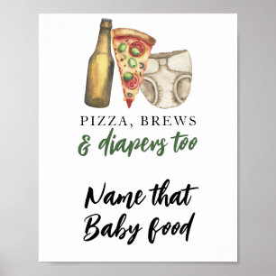 Poster Bebê está preparando cerveja Nome aquela comida de