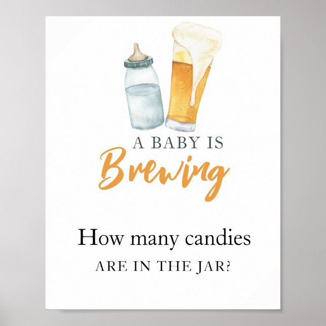 Poster Bebê está preparando cerveja Quantos doces (Frente)