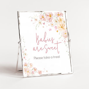 Poster Bebê Flor Silvestre em Flor Bebês são Doce