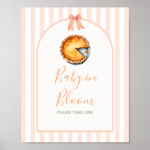 Poster Bebê Gingham Laranja-Pequeno-Torre em Sangue