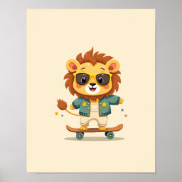 Poster Bebê Leão da Savana Fofinho – Arte de Parede Capri
