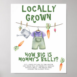 Poster bebê legume - quão grande é a barriga da mamãe jog