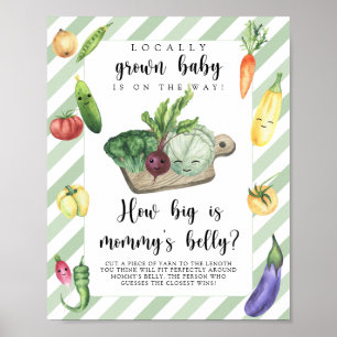 Poster bebê legume - quão grande é a barriga da mamãe jog
