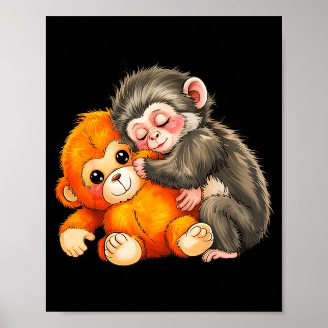 Poster Bebê macaco soco  (Frente)