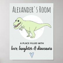 Bebê Menino Doodle Dinossauro T-Rex com Nome Berçá