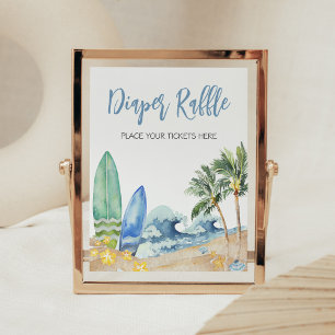 Poster Bebê na Fralda da praia Conselho Raffle