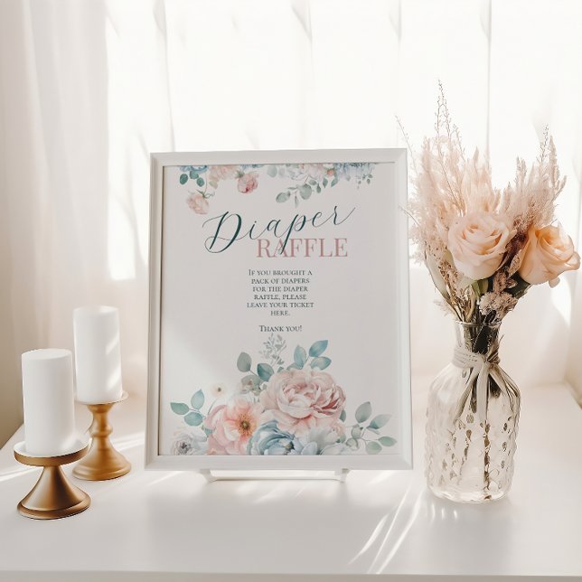 Poster Bebê na rifa de Fralda de Sangue Chá de fraldas Az (Criador carregado)