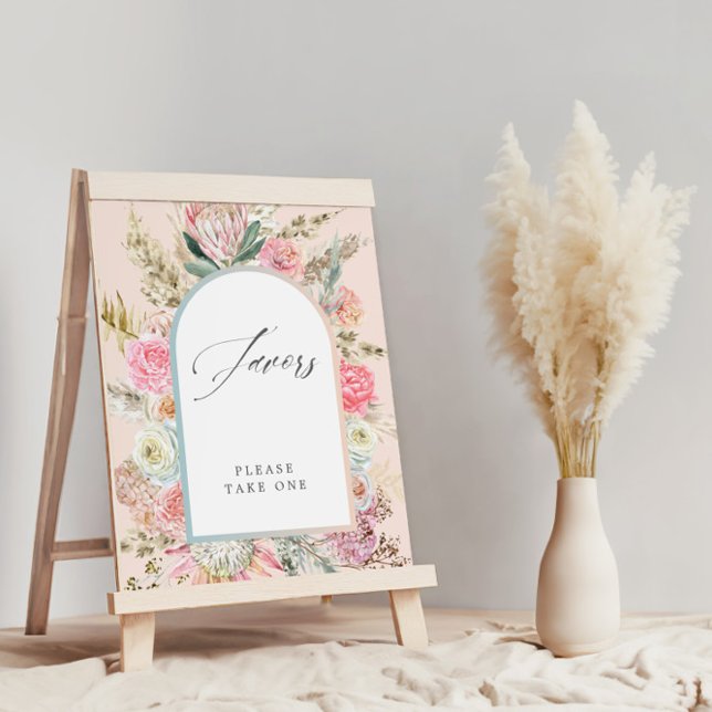 Poster Bebê No Bloom Bohemian Floral Chá de fraldas Favor (Criador carregado)